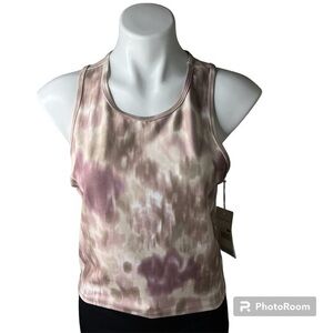 NWT Balance Collection White Sand Cropped Active Tank Top, Size XL